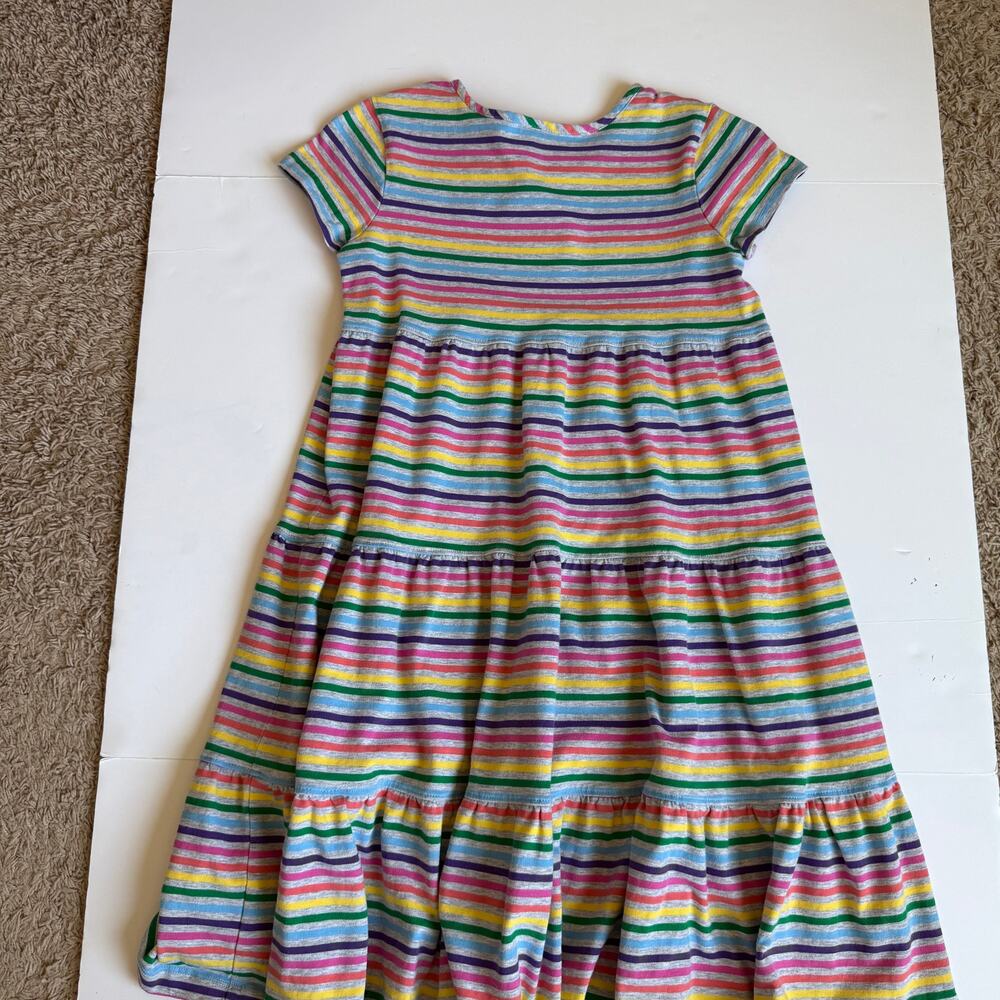 Hanna Andersson Grey Rainbow Stripe Power Twirl Dress 140cm US 10 - Picture 9 of 9